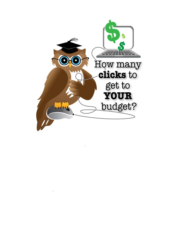 How many clicks to get to your budget in Virginia?
